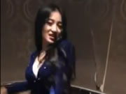 Drunk hostess shows tits in toilet