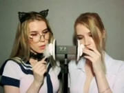 ASMR Japanese and American Schoolgirls